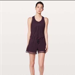 Lululemon Non-Stop Romper in Black Cherry